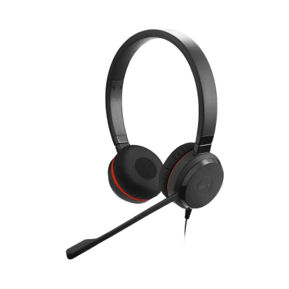 Jabra Evolve 30 Duo con conexión USB / 3.5mm, micrófono con cancelación de ruido y controlador en el cable con botones e indicadores LED (5399-829-309) - Imagen 2