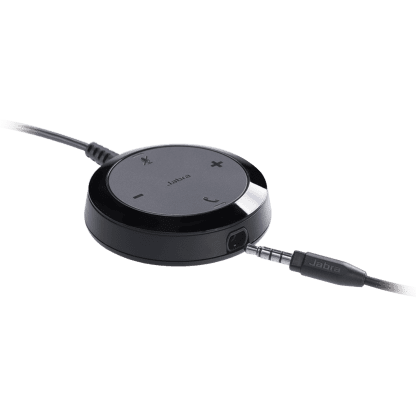 Jabra Evolve 30 Duo con conexión USB / 3.5mm, micrófono con cancelación de ruido y controlador en el cable con botones e indicadores LED (5399-829-309) - Imagen 4